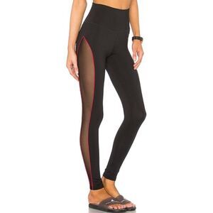 Revolve Ren Active Little Weapon Leggings Black Mesh Panel Size Medium Athletic